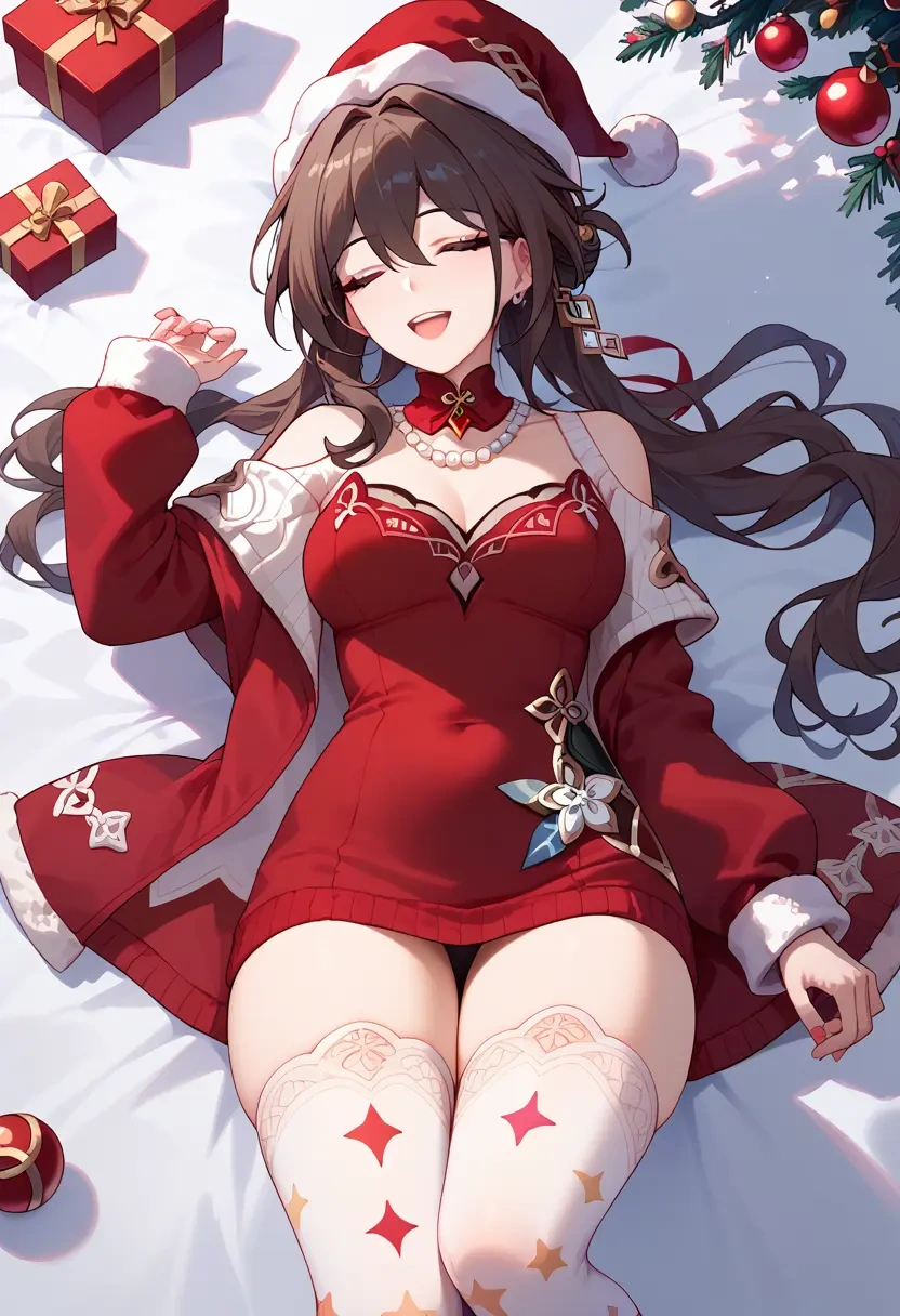 star rail,ruan mei,Christmas,sweater dress,stockings  - 